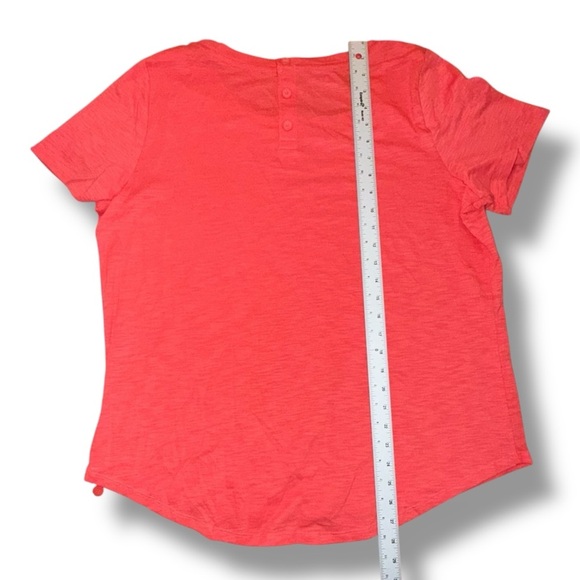 NWT TALBOTS Cotton Modal Back Detail Tee - Solid Patio Red Plus 1X - Picture 13 of 15